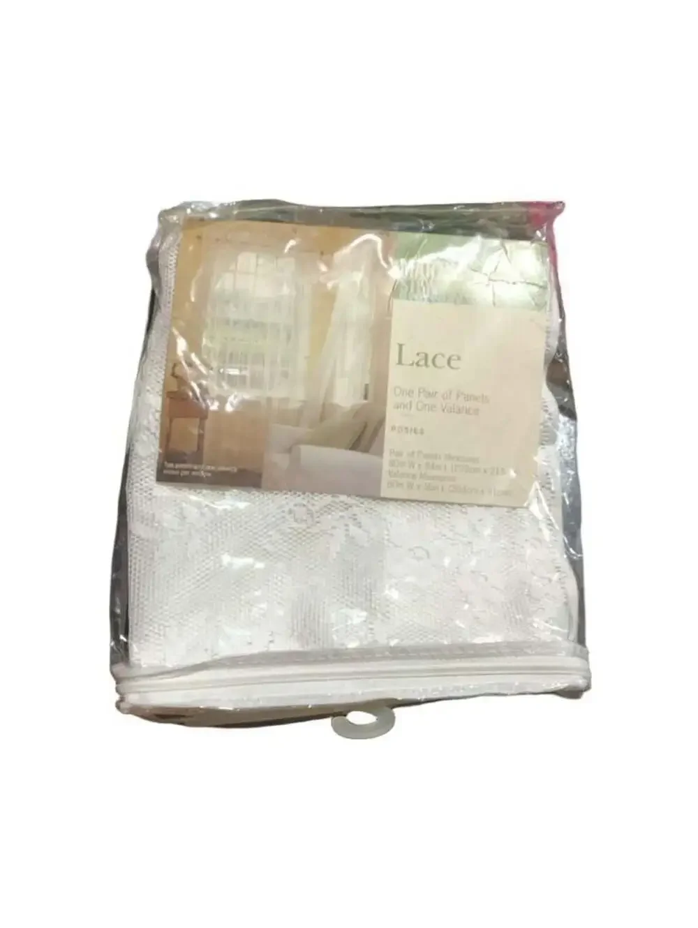 Martha Stewart Everyday Lace Posies ONE White Valance 80in W x 84in L
